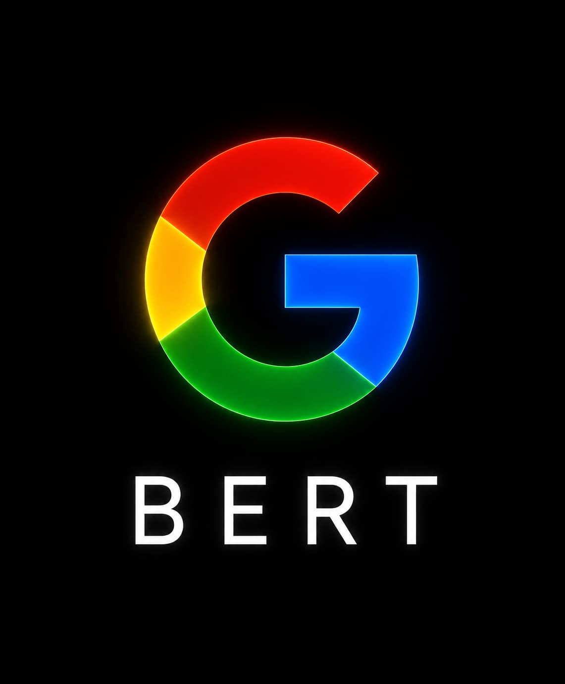 Le G multicolore de Google au-dessus du nom BERT.