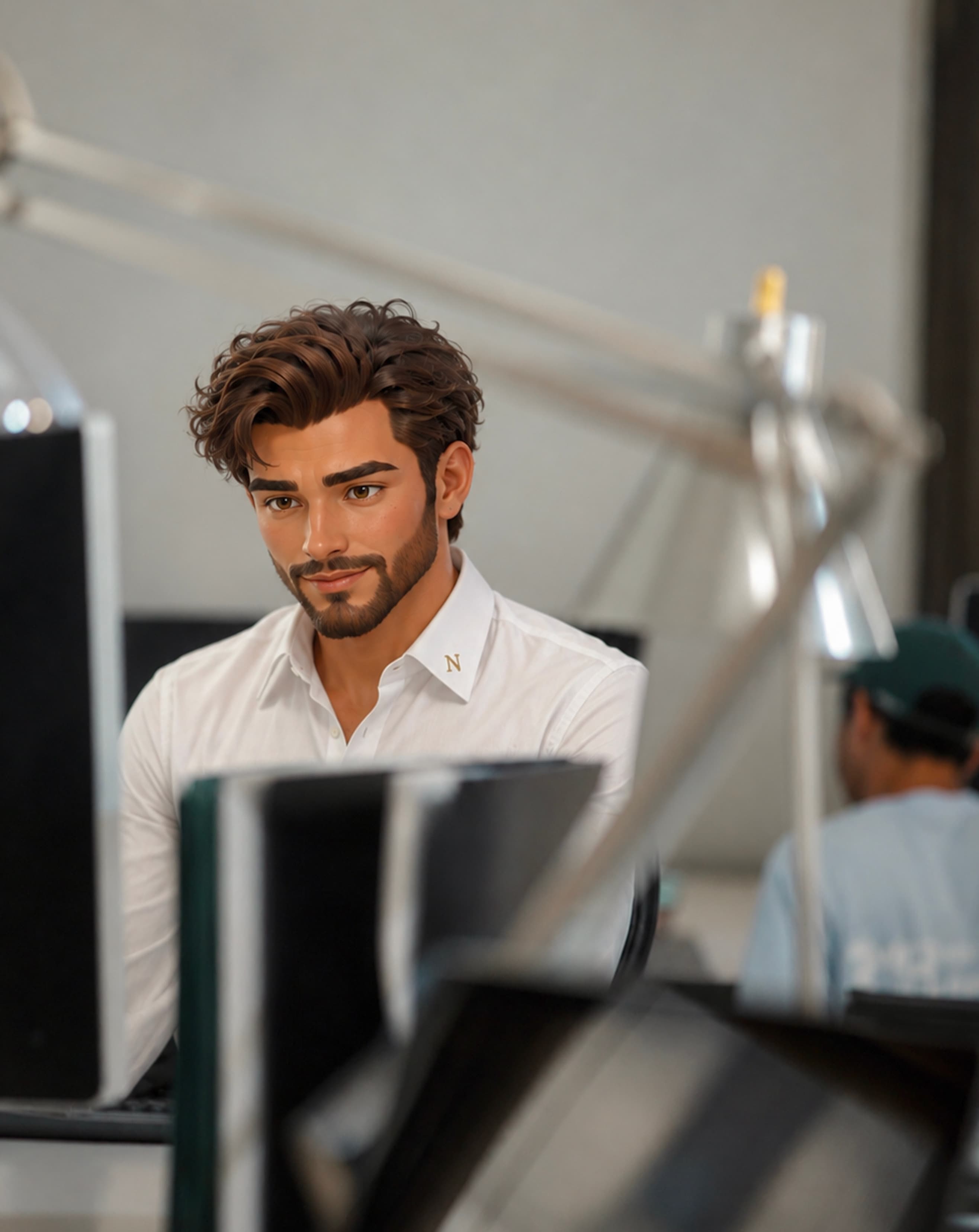 Un dirigeant travaille dans son environnement professionnel