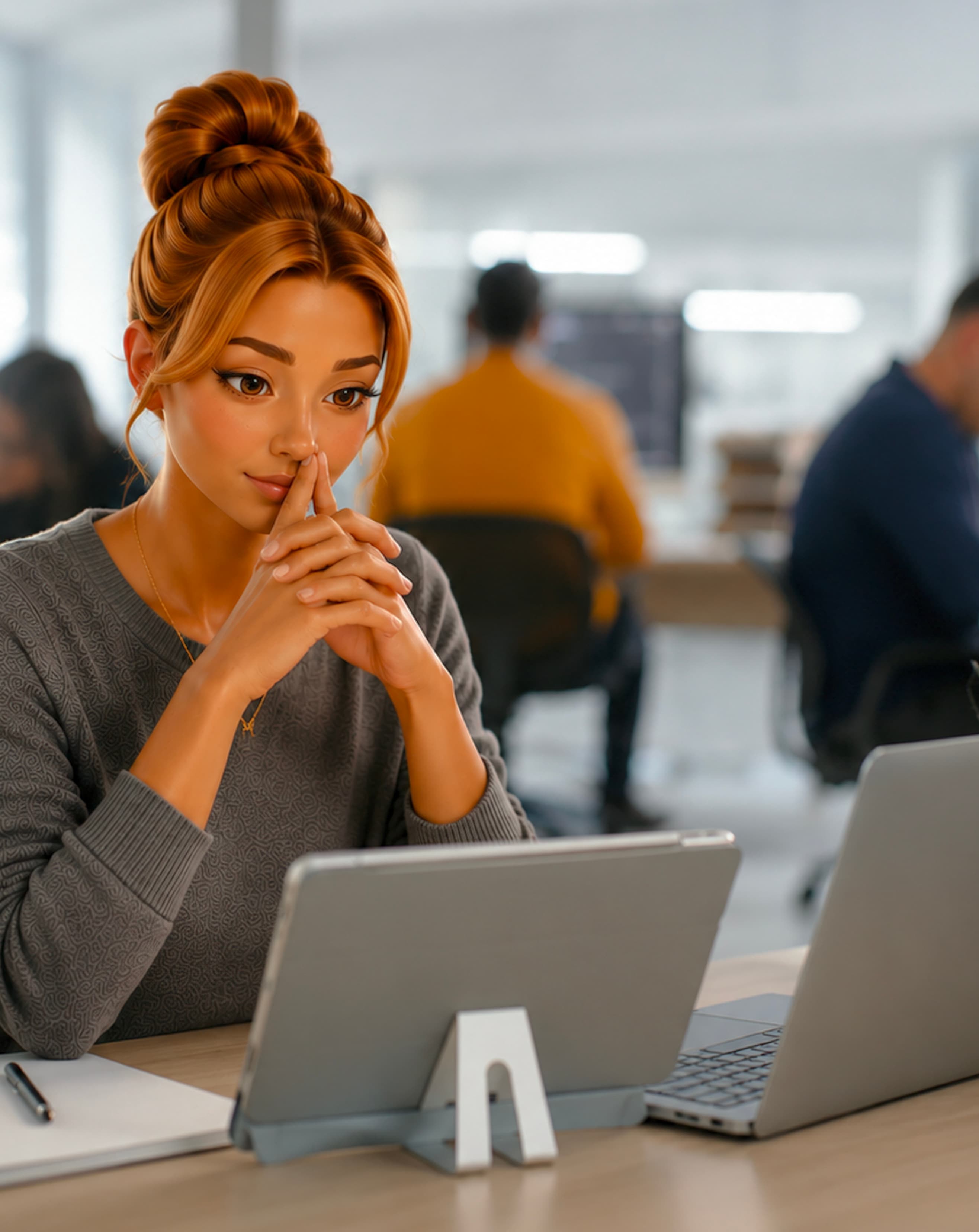 Une apprenante comprend les usages professionnels de l’intelligence artificielle