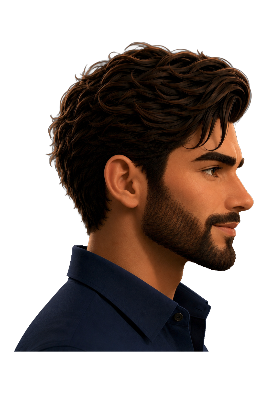 Profil NINJ’IA masculin regardant vers la droite